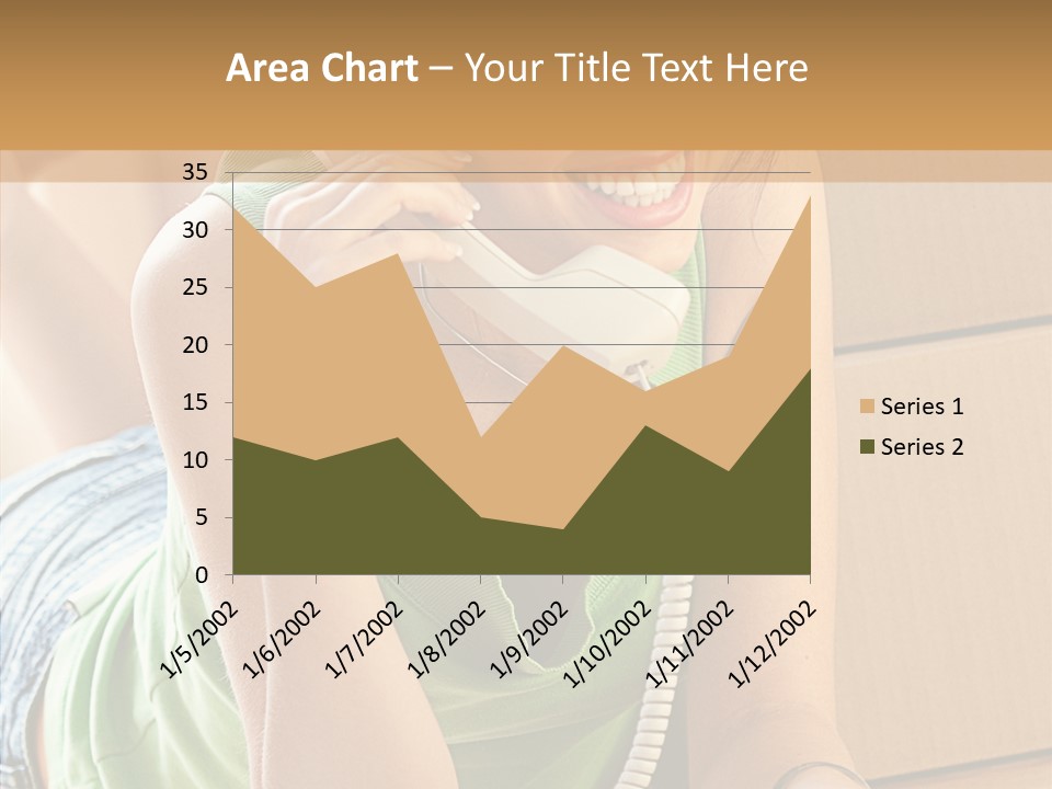Smiling Attractive Woman PowerPoint Template