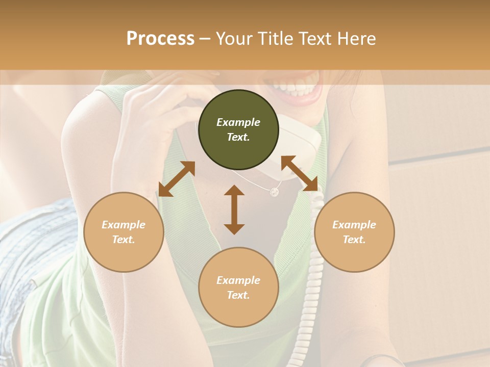 Smiling Attractive Woman PowerPoint Template