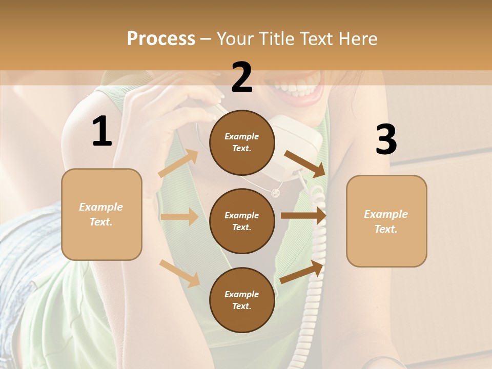 Smiling Attractive Woman PowerPoint Template