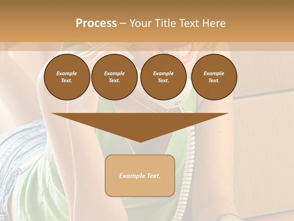 Smiling Attractive Woman PowerPoint Template