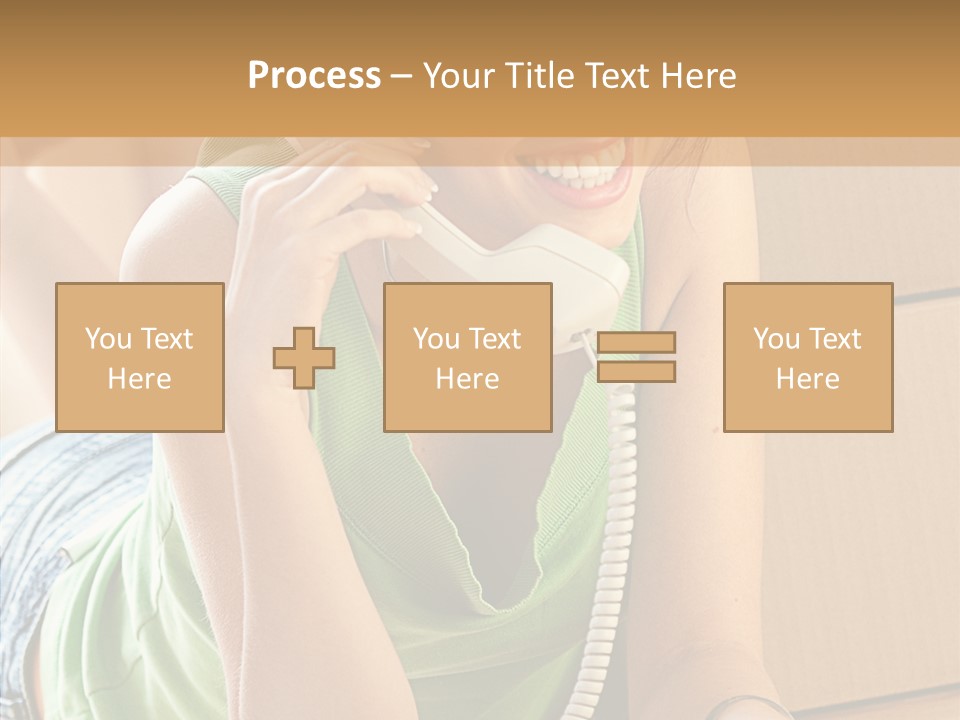 Smiling Attractive Woman PowerPoint Template