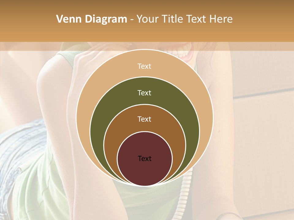 Smiling Attractive Woman PowerPoint Template