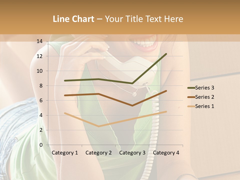 Smiling Attractive Woman PowerPoint Template