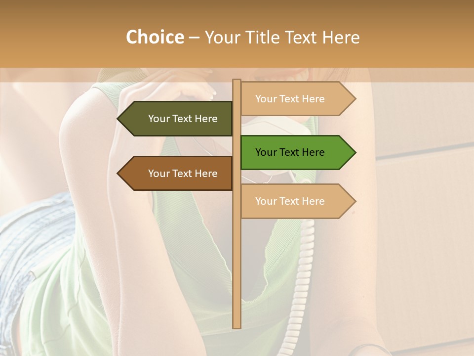 Smiling Attractive Woman PowerPoint Template