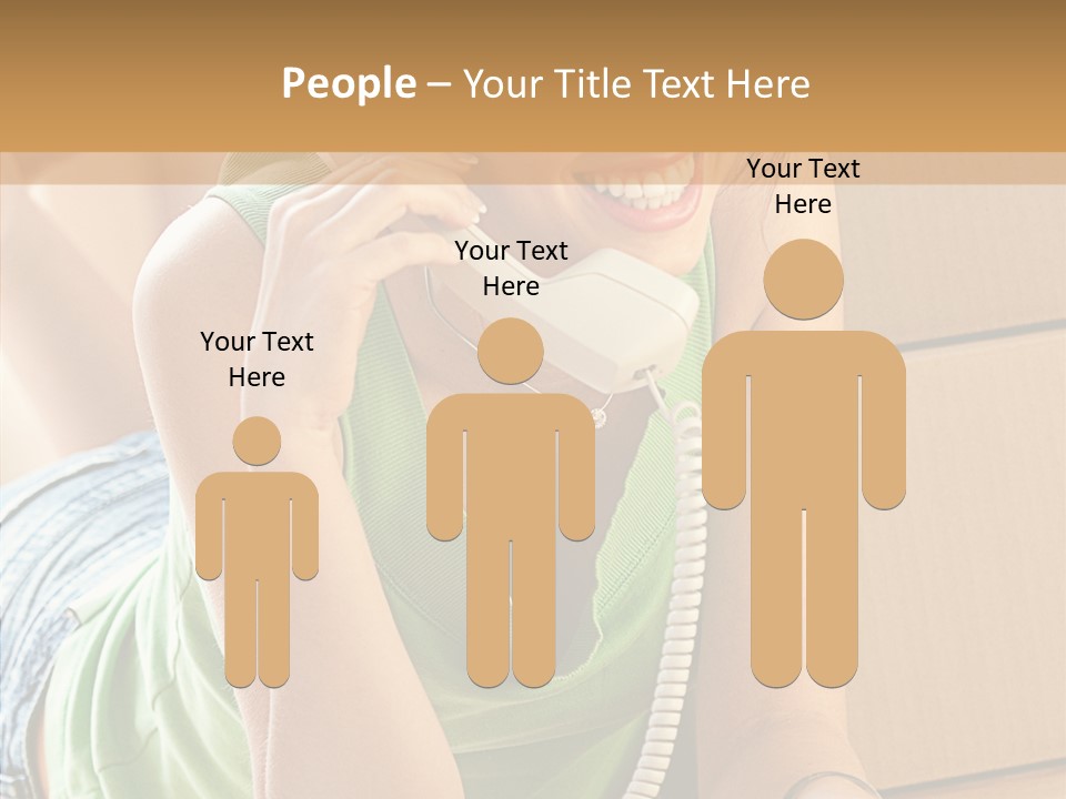 Smiling Attractive Woman PowerPoint Template