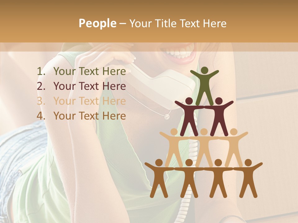 Smiling Attractive Woman PowerPoint Template