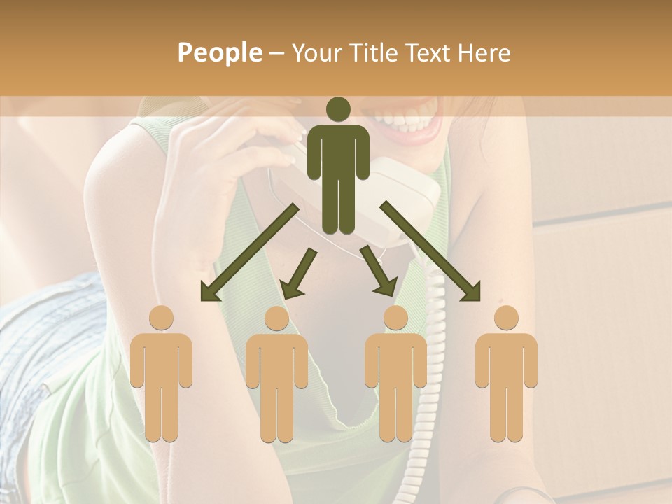 Smiling Attractive Woman PowerPoint Template