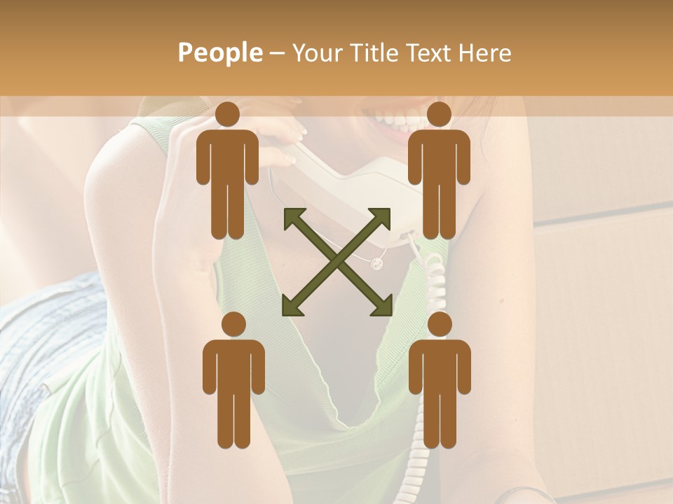 Smiling Attractive Woman PowerPoint Template