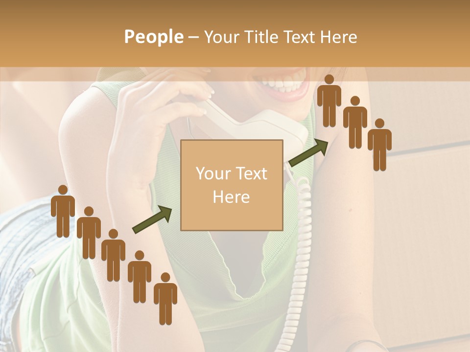 Smiling Attractive Woman PowerPoint Template