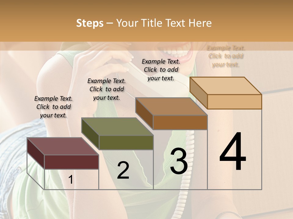 Smiling Attractive Woman PowerPoint Template