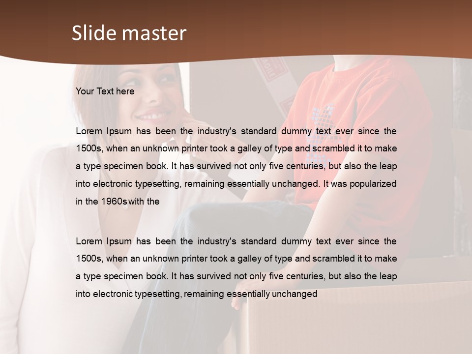 Parenthood Woman Hug PowerPoint Template