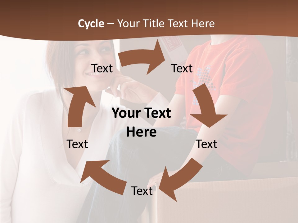 Parenthood Woman Hug PowerPoint Template