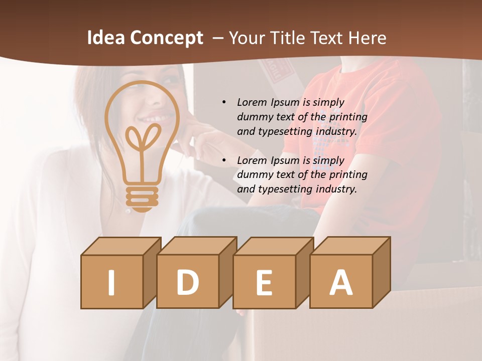 Parenthood Woman Hug PowerPoint Template