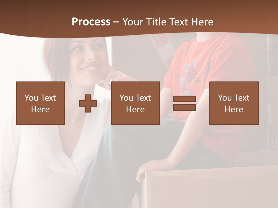 Parenthood Woman Hug PowerPoint Template