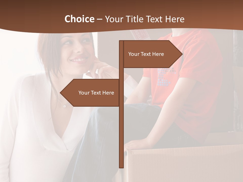 Parenthood Woman Hug PowerPoint Template