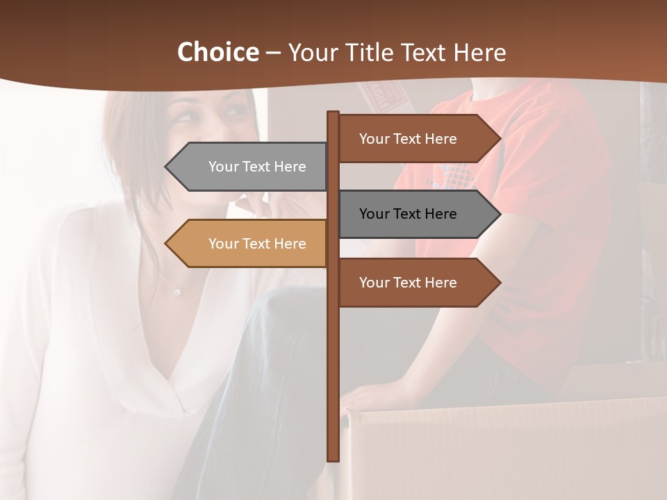 Parenthood Woman Hug PowerPoint Template