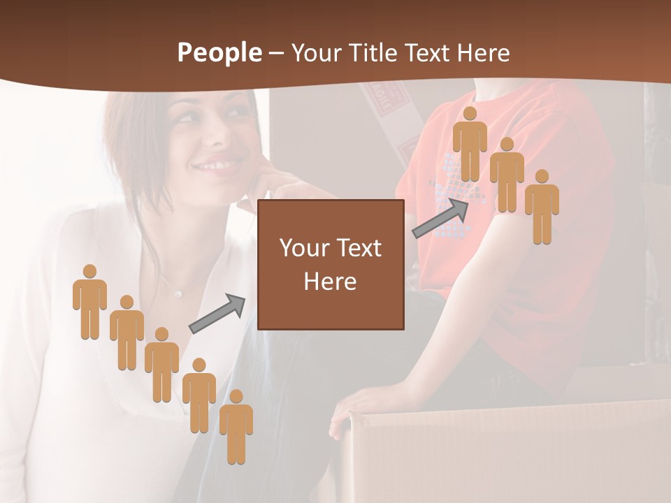 Parenthood Woman Hug PowerPoint Template