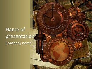 Invention Metal Gridiron PowerPoint Template