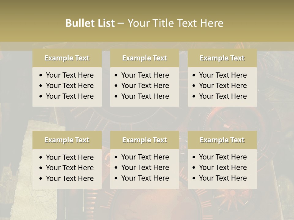 Invention Metal Gridiron PowerPoint Template