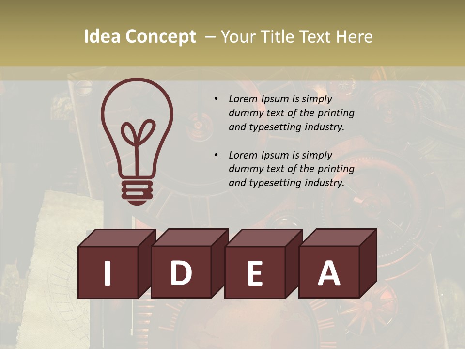 Invention Metal Gridiron PowerPoint Template