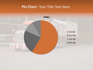 Canada Truck Orange PowerPoint Template