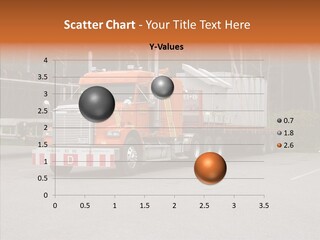 Canada Truck Orange PowerPoint Template