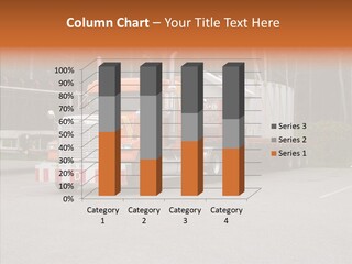 Canada Truck Orange PowerPoint Template