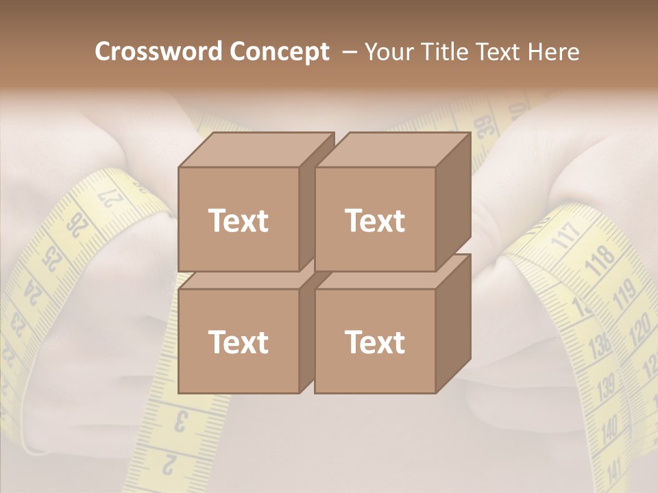 Length Conceptual Hand PowerPoint Template
