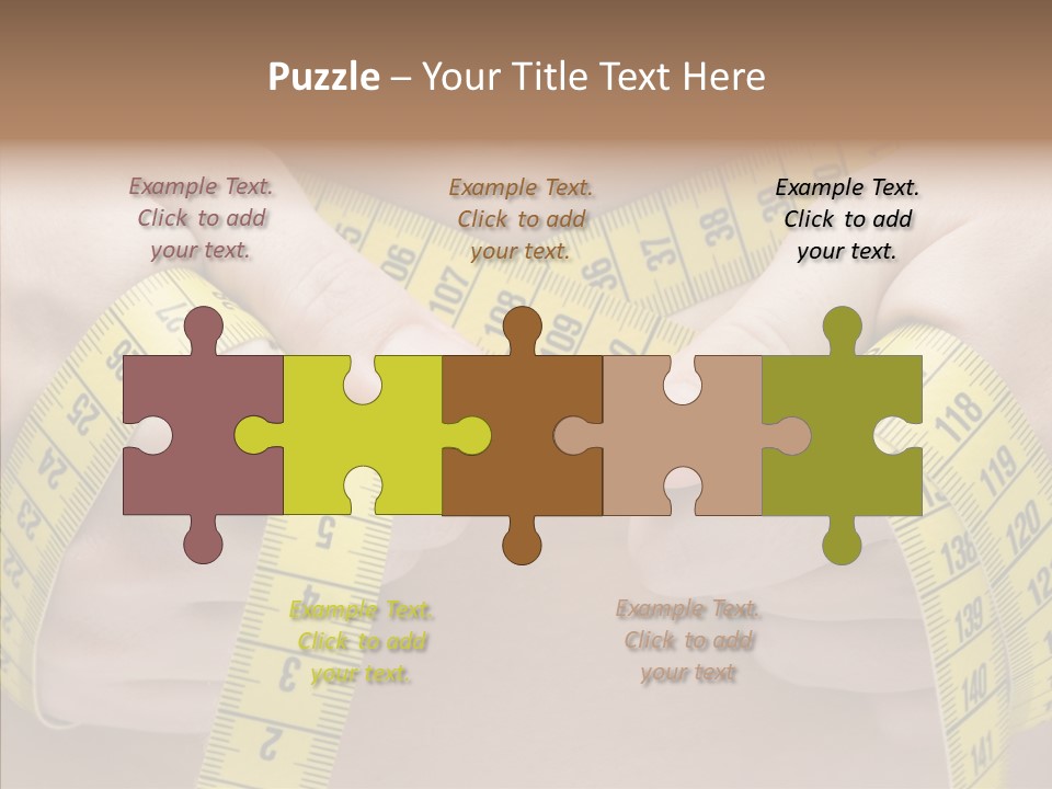 Length Conceptual Hand PowerPoint Template