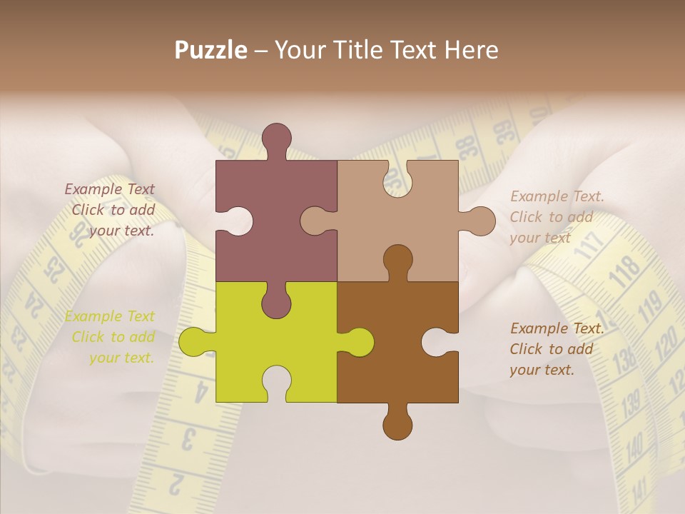 Length Conceptual Hand PowerPoint Template