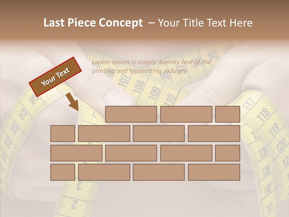 Length Conceptual Hand PowerPoint Template