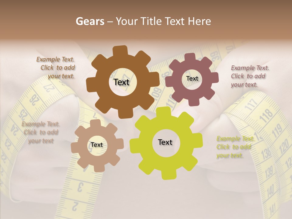 Length Conceptual Hand PowerPoint Template