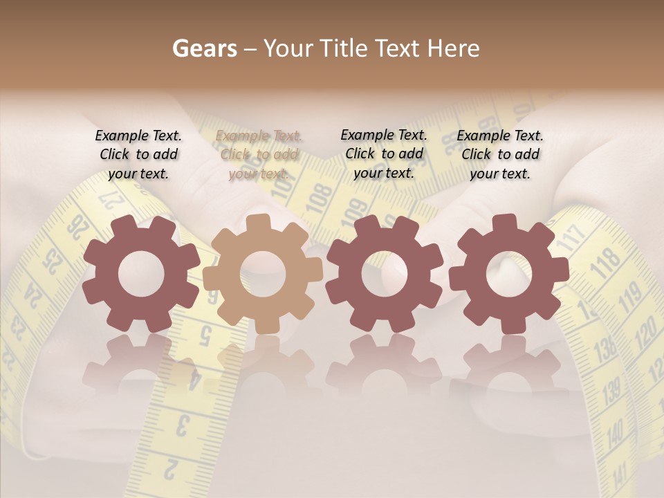 Length Conceptual Hand PowerPoint Template