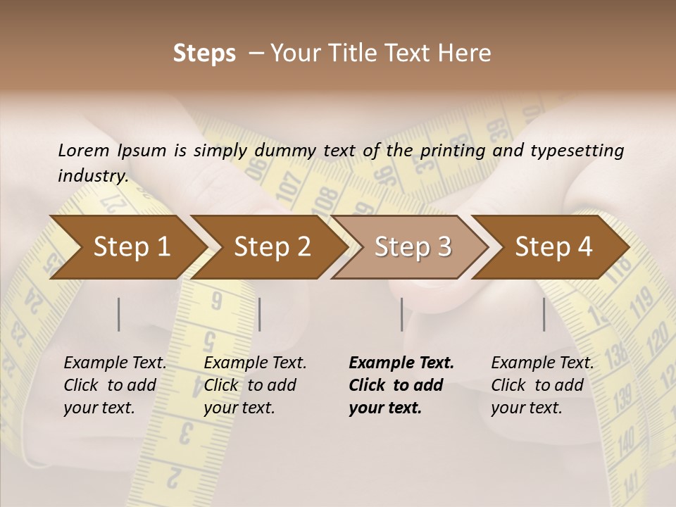 Length Conceptual Hand PowerPoint Template