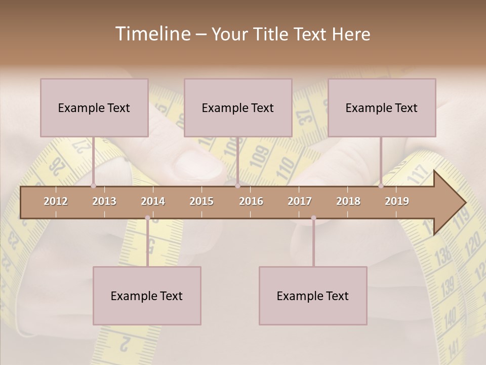 Length Conceptual Hand PowerPoint Template