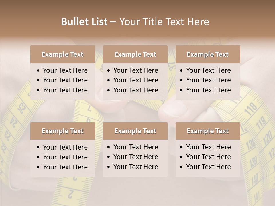 Length Conceptual Hand PowerPoint Template
