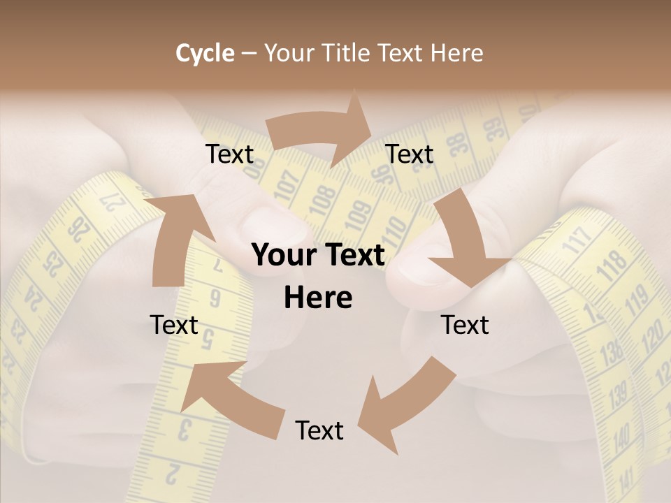 Length Conceptual Hand PowerPoint Template