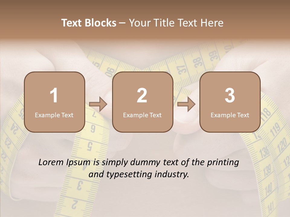 Length Conceptual Hand PowerPoint Template