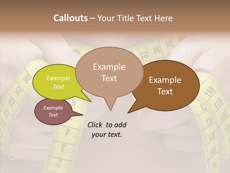 Length Conceptual Hand PowerPoint Template