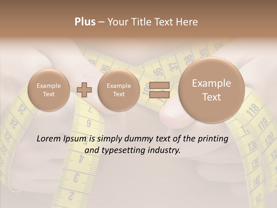 Length Conceptual Hand PowerPoint Template