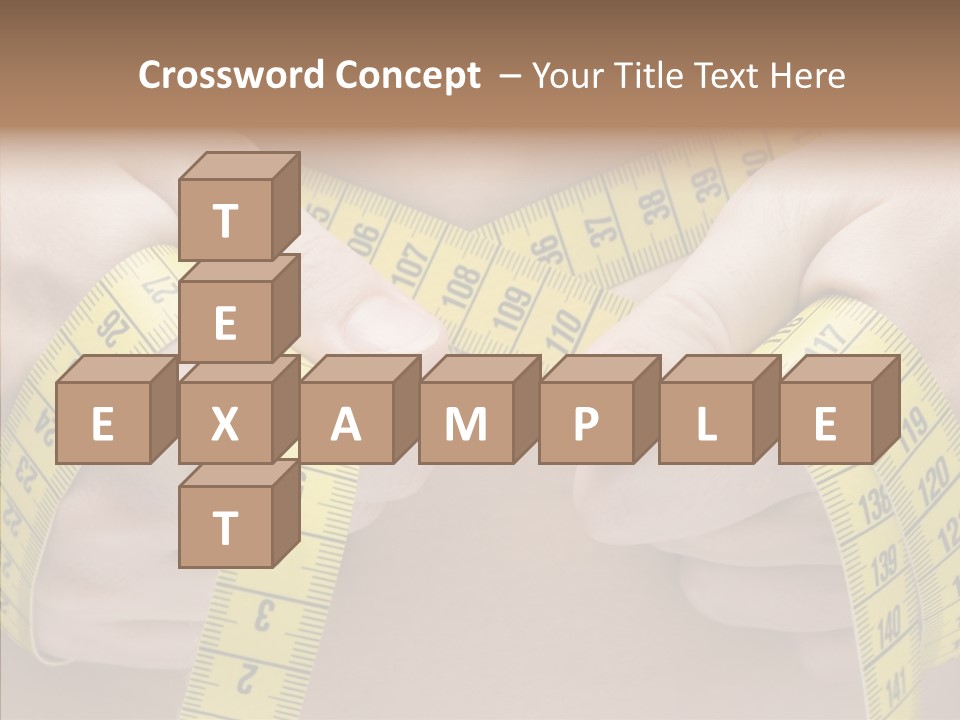 Length Conceptual Hand PowerPoint Template