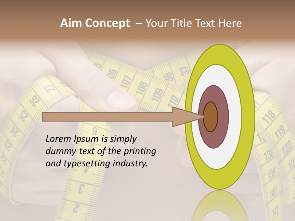 Length Conceptual Hand PowerPoint Template