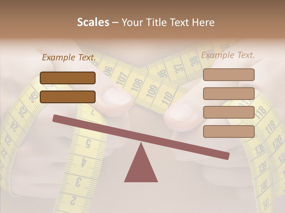 Length Conceptual Hand PowerPoint Template