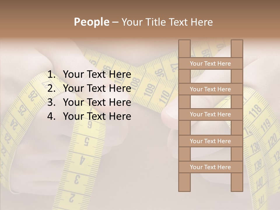 Length Conceptual Hand PowerPoint Template