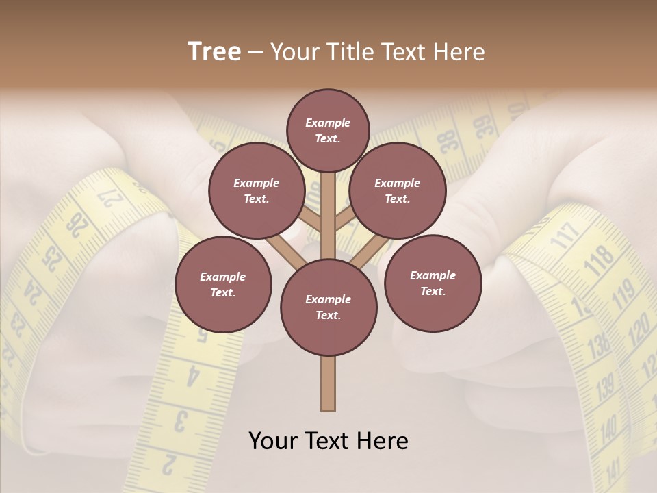 Length Conceptual Hand PowerPoint Template