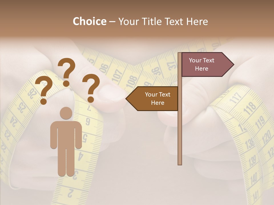 Length Conceptual Hand PowerPoint Template