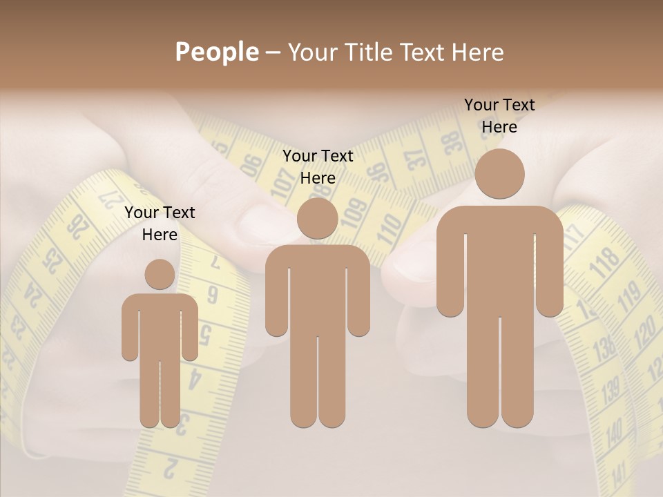 Length Conceptual Hand PowerPoint Template