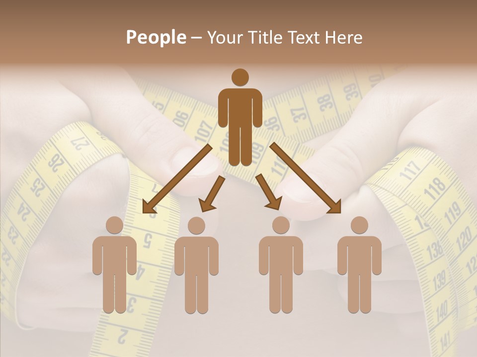 Length Conceptual Hand PowerPoint Template