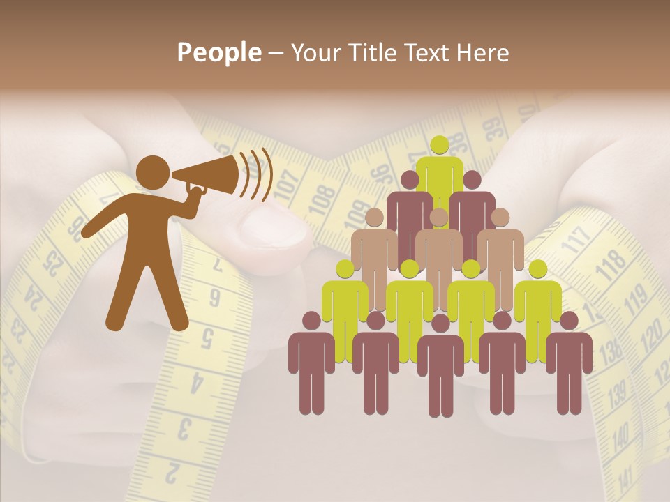 Length Conceptual Hand PowerPoint Template