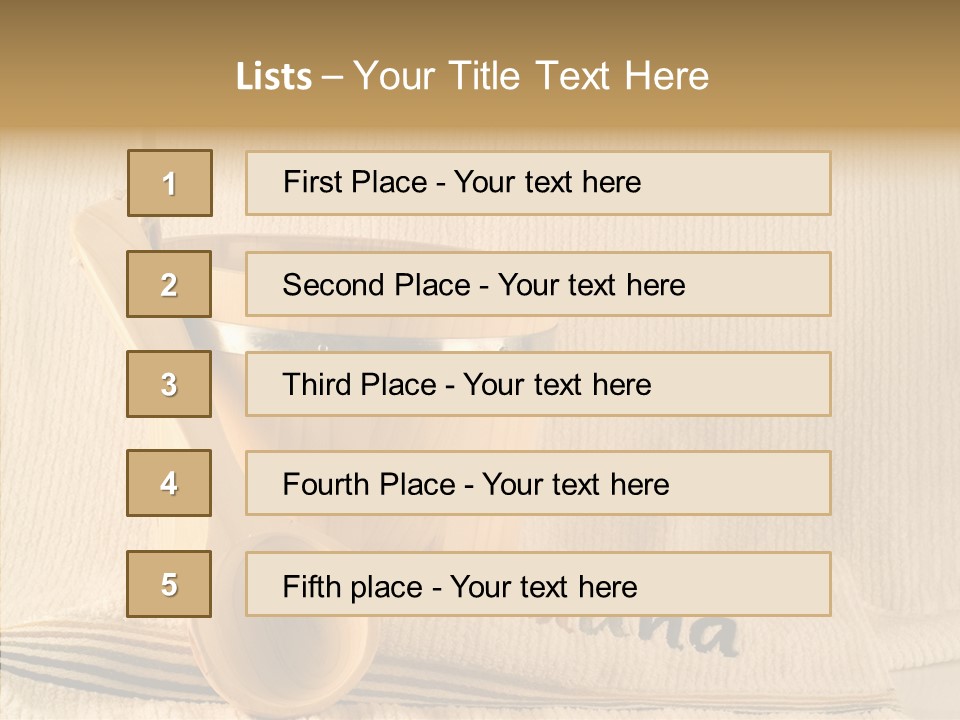 Relaxation Spoon Towel PowerPoint Template